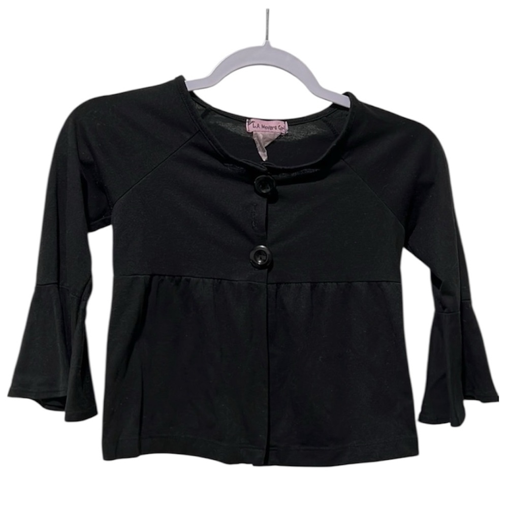 L.A. Movers Girls Black Bolero Jacket Vest Size Small 7/8